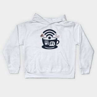 Sticker for business free wifi Kids Hoodie